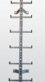 Einholmleiter mit Sprossen V4A Edelstahl GST